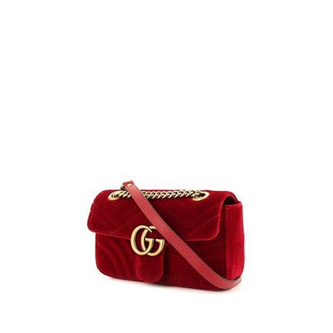 gucci velluto rosso|gucci gg marmont.